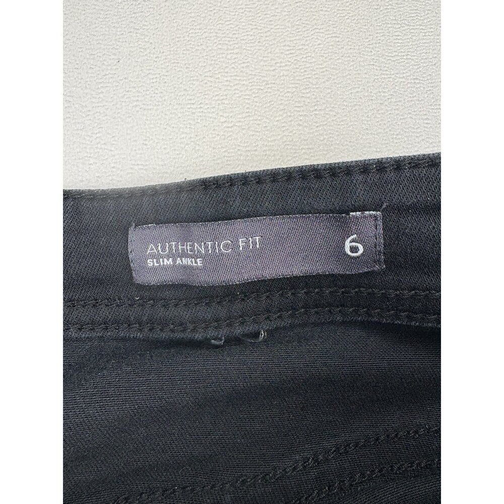 J. Jill Black Ankle Button-Hem Cropped Jeans Size 6 - Picture 4 of 14